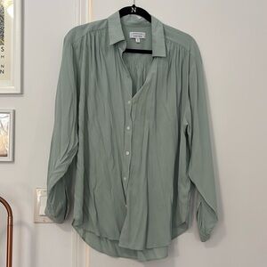&Other Stories Green Button Down